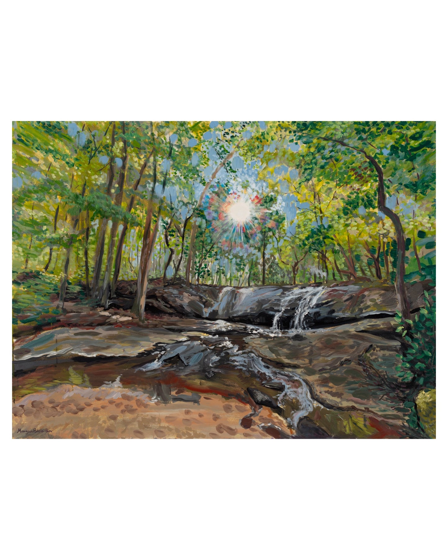 Sunlight at Serenbe Waterfall — Giclée Print